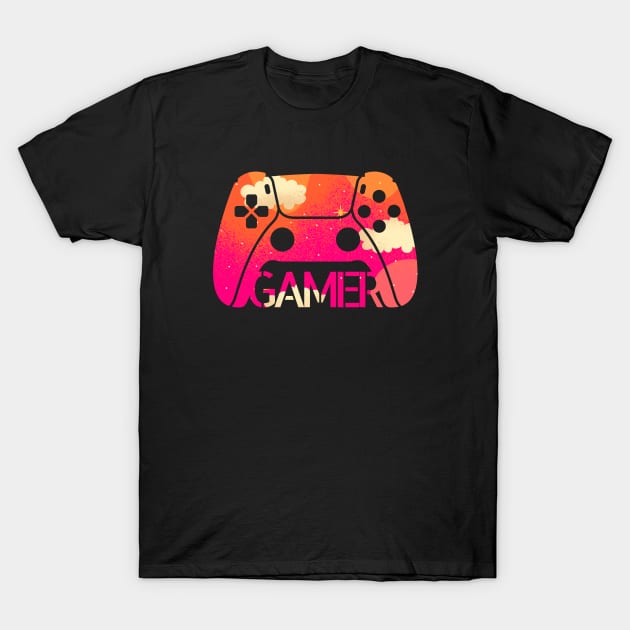 Gamer Controller Silhouette T-Shirt by MrDrajan